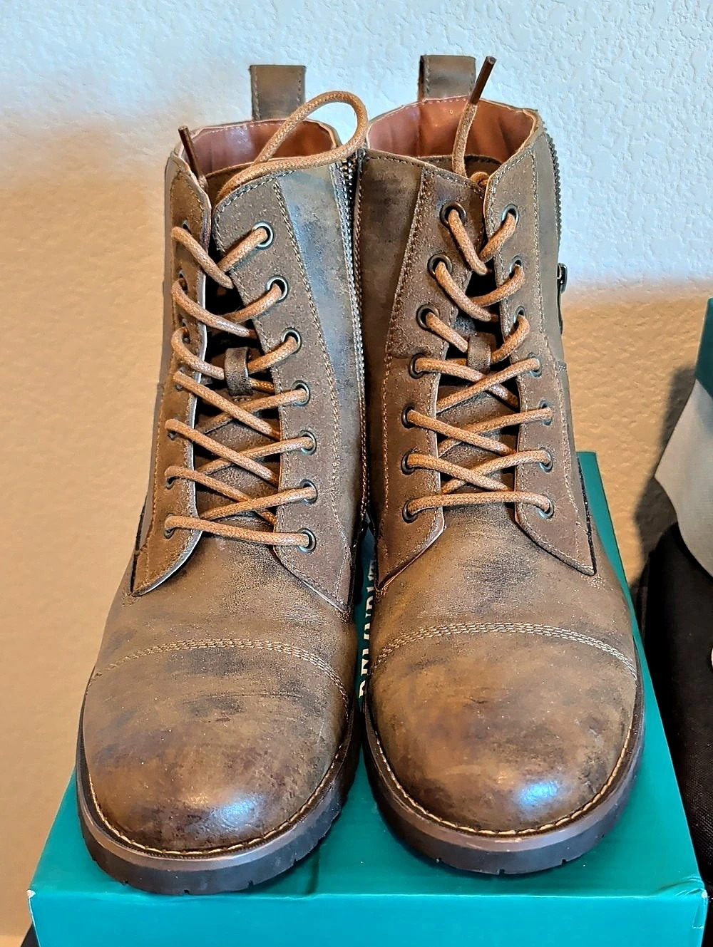 FERRO ALDO Lace Up Ankle Boots in Brown